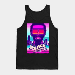 Peace of heaven synthwave california los angeles Tank Top